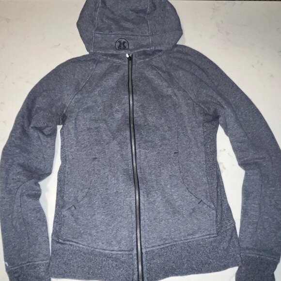 lululemon athletica Jackets & Blazers - Lululemon Scuba Zip Hoodie Size S Heather Blue